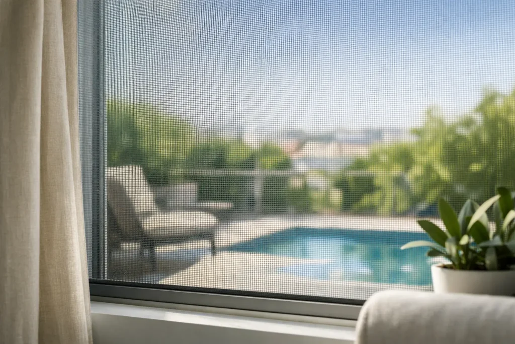 Tecido screen para janelas com conforto e visão