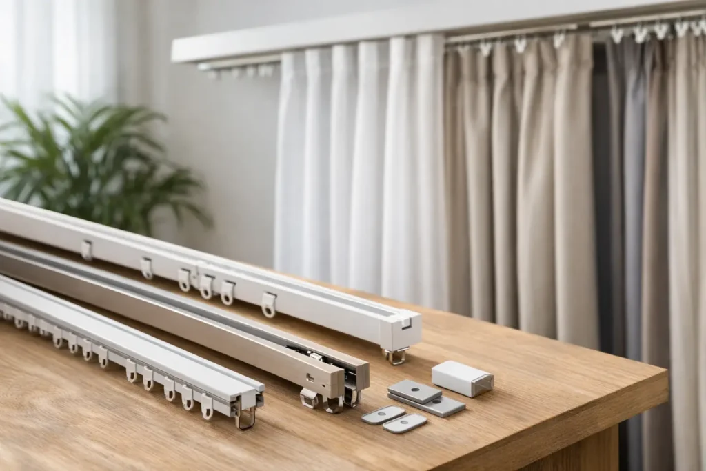 Como escolher trilhos para cortinas sob medida